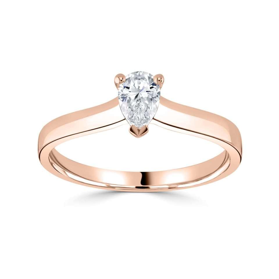 Classic- Pear Cut Solitaire - Ksenia Mirella Jewellery