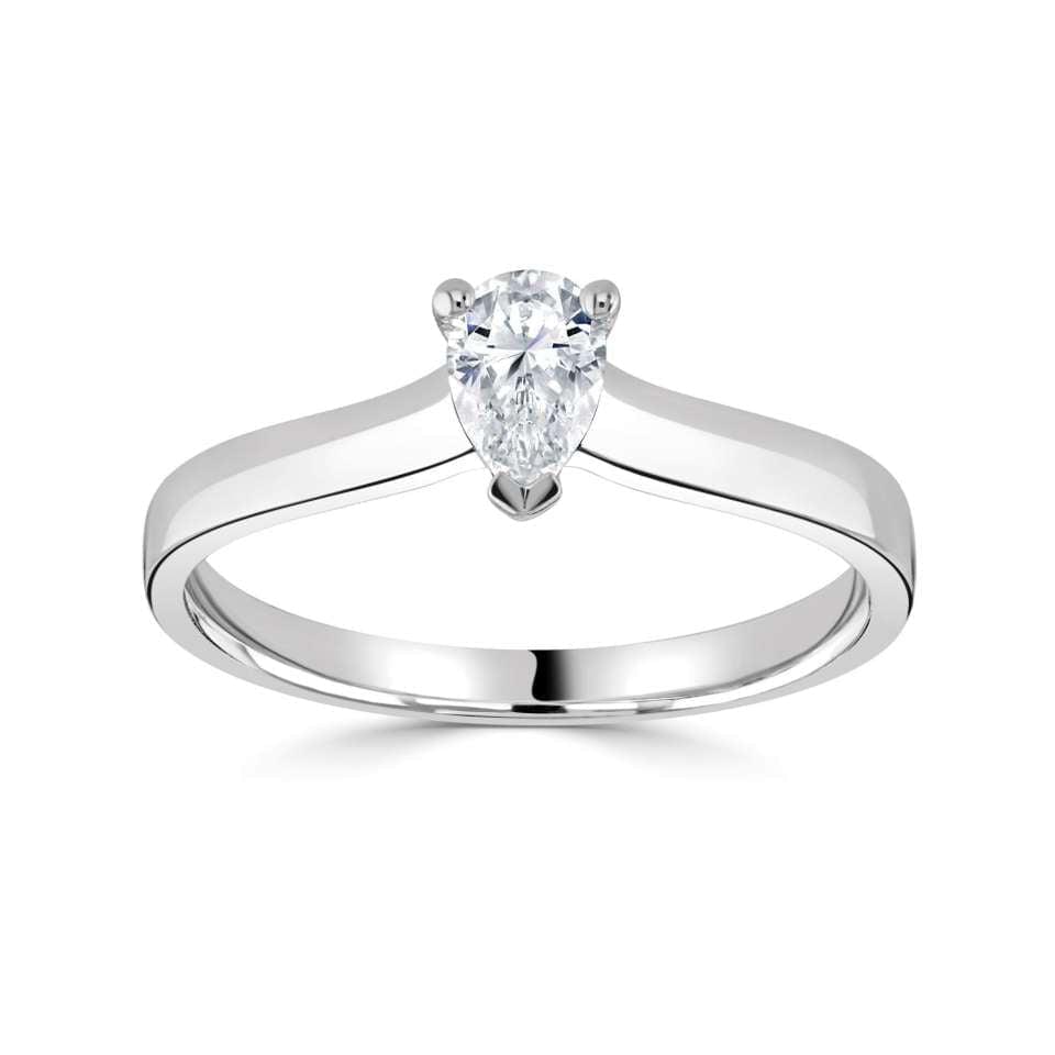Classic- Pear Cut Solitaire - Ksenia Mirella Jewellery