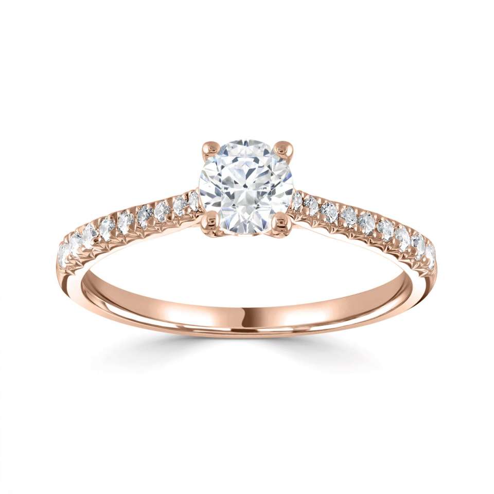 Lab-Grown Classic- Brilliant Cut Diamond Band Ring - Ksenia Mirella Jewellery