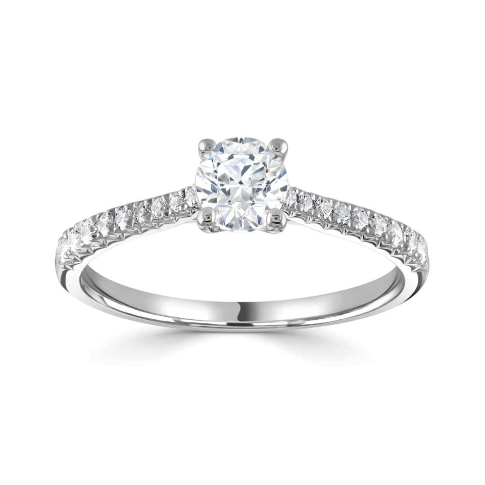 Lab-Grown Classic- Brilliant Cut Diamond Band Ring - Ksenia Mirella Jewellery
