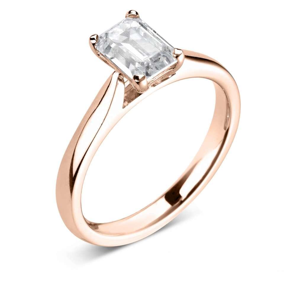 Classic- Emerald Cut Solitaire - Ksenia Mirella Jewellery