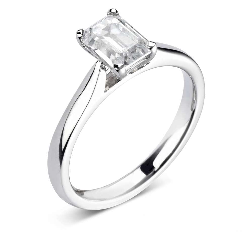 Classic- Emerald Cut Solitaire - Ksenia Mirella Jewellery
