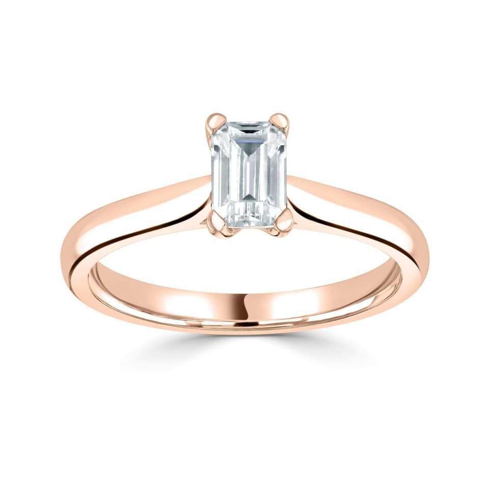 Classic- Emerald Cut Solitaire - Ksenia Mirella Jewellery