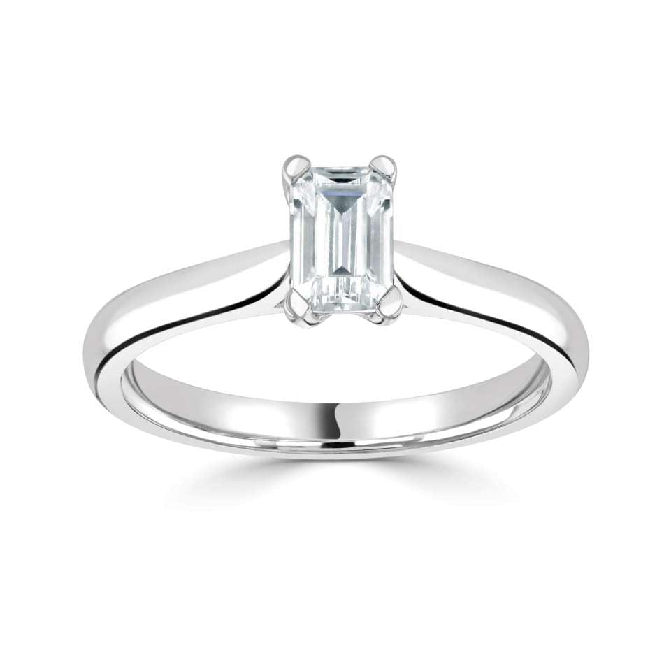 Classic- Emerald Cut Solitaire - Ksenia Mirella Jewellery