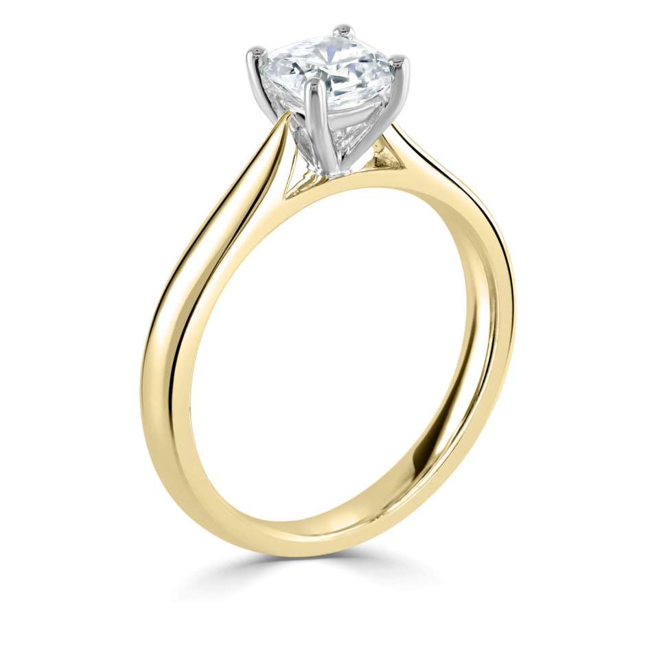 Lab-Grown Classic- Cushion Cut Solitaire - Ksenia Mirella Jewellery