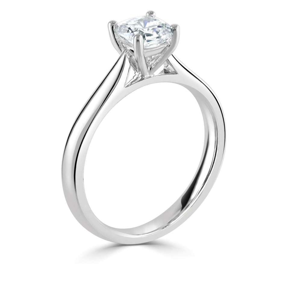 Lab-Grown Classic- Cushion Cut Solitaire - Ksenia Mirella Jewellery