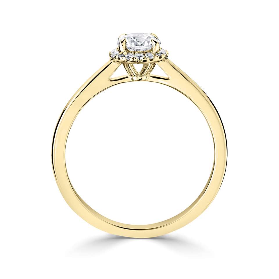 Lab-Grown- Halo Brilliant Cut - Ksenia Mirella Jewellery