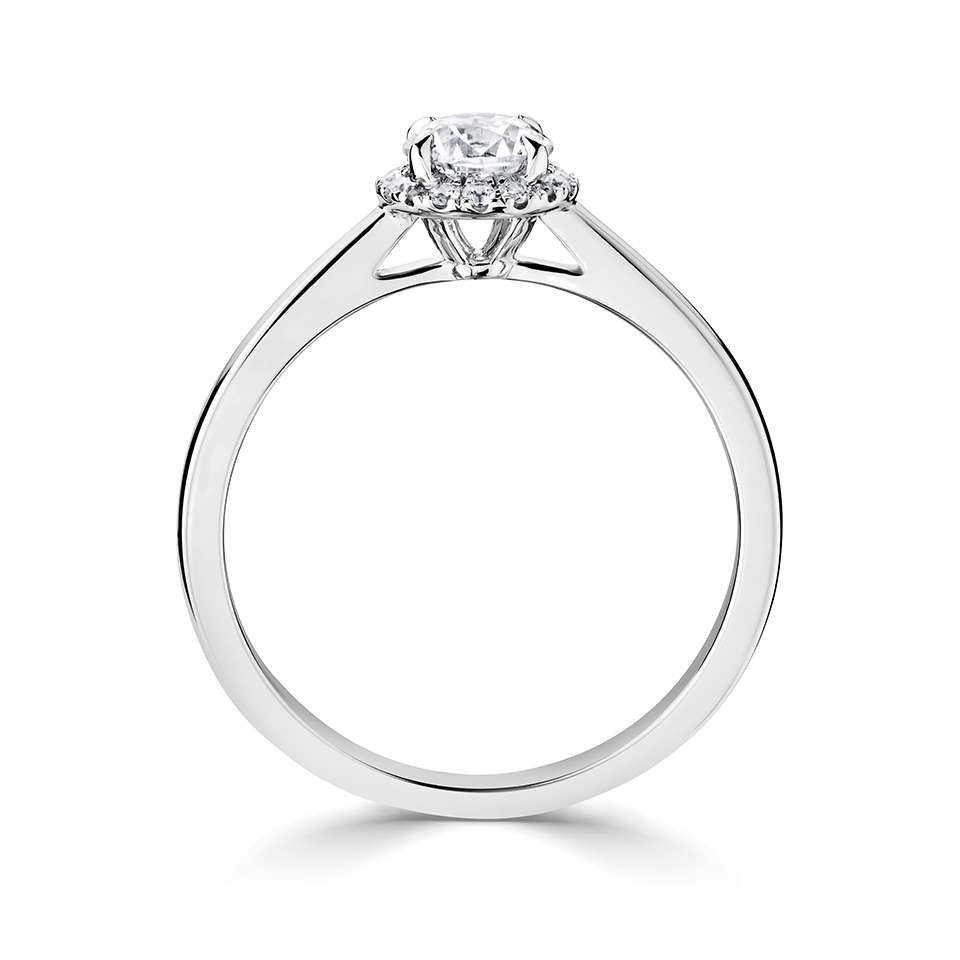 Lab-Grown- Halo Brilliant Cut - Ksenia Mirella Jewellery