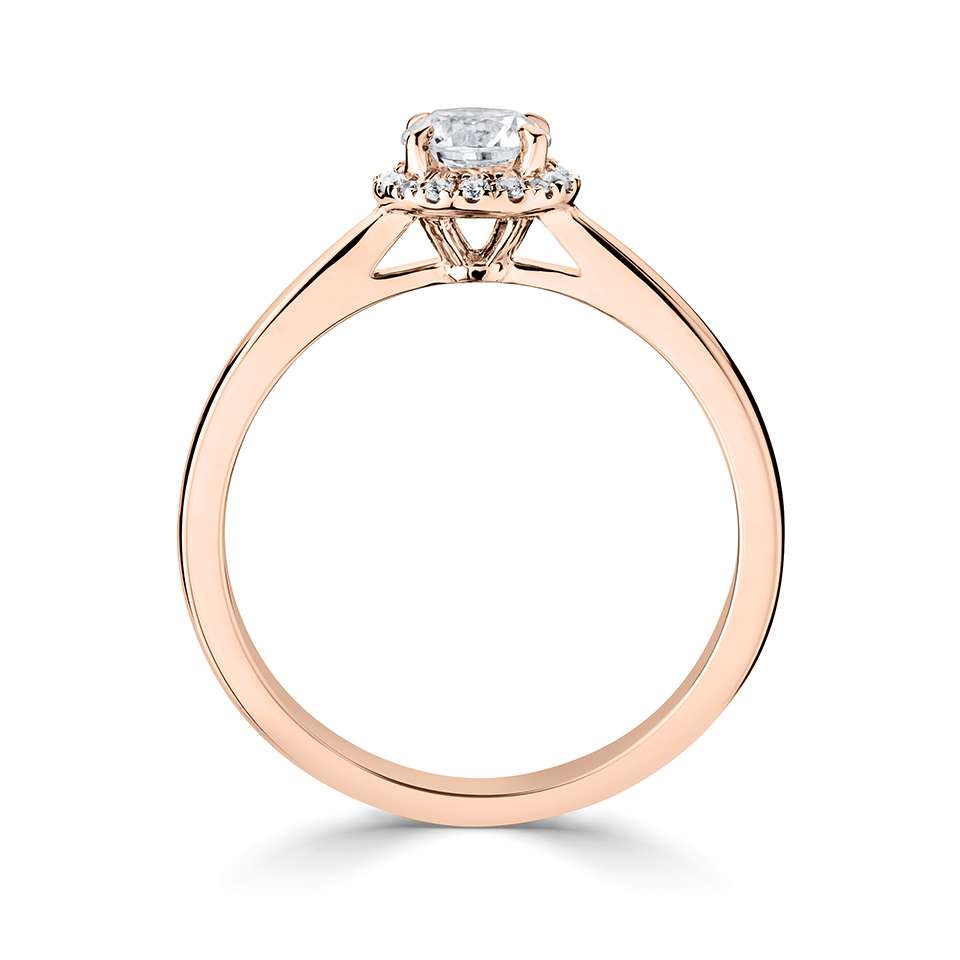 Lab-Grown- Halo Brilliant Cut - Ksenia Mirella Jewellery