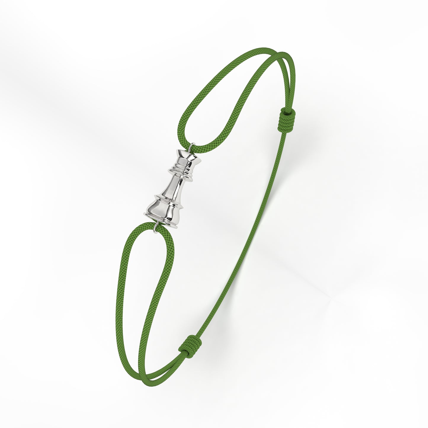 Queen Kordelarmband | Weißgold