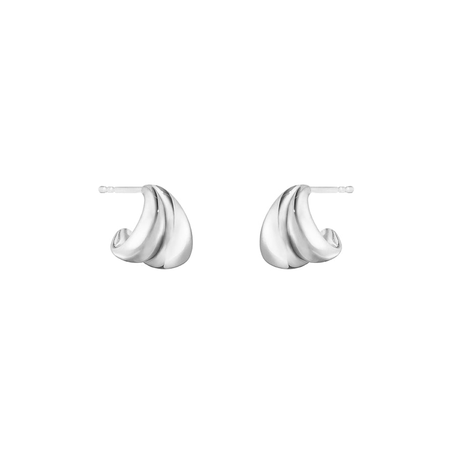Georg Jensen Small Curve Silver Hoops