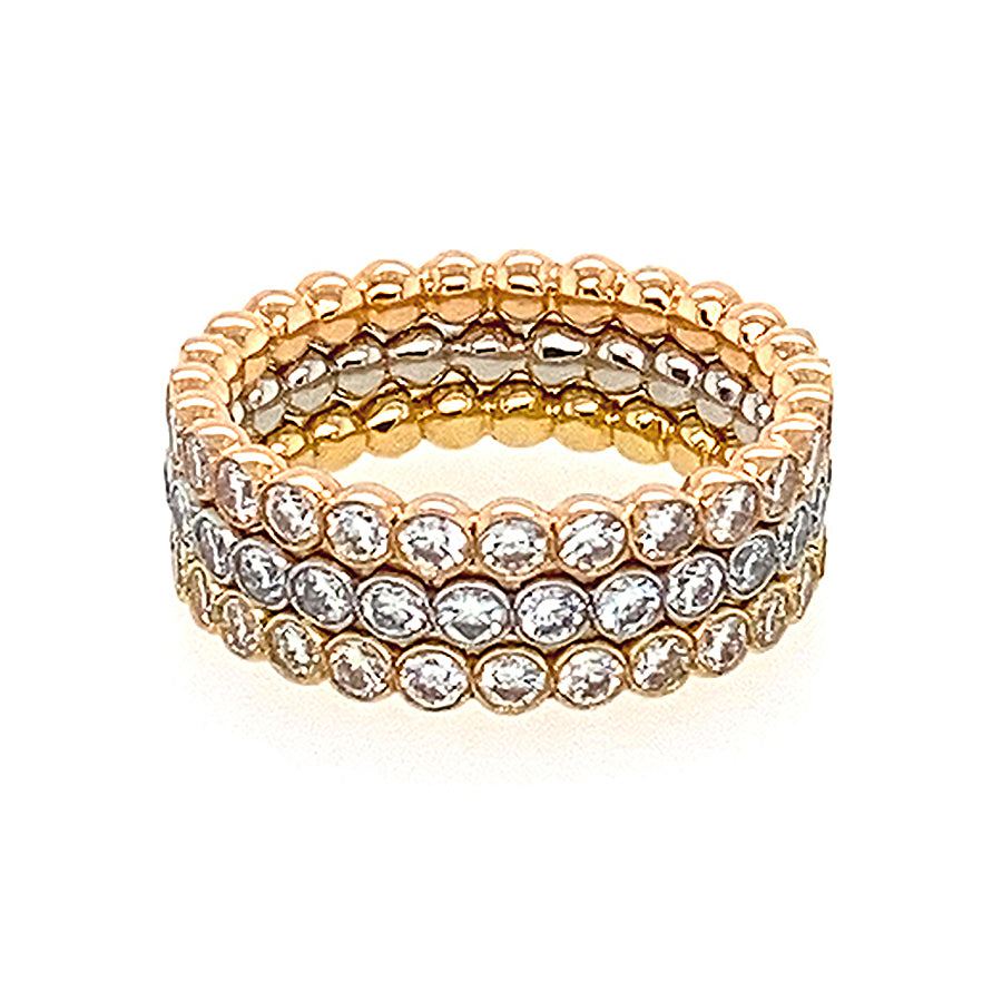 Bubble Set Full Eternity Ring | White Gold