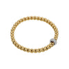Fope Eka Flex'It Yellow Gold Bracelet with Pavé Diamond Rondel