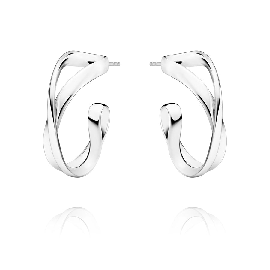 Georg Jensen Silver Infinity Hoops