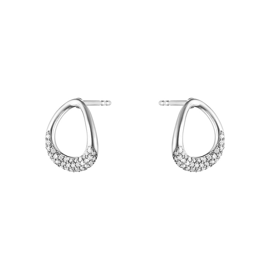 Georg Jensen Offspring Silver And Diamond Earrings