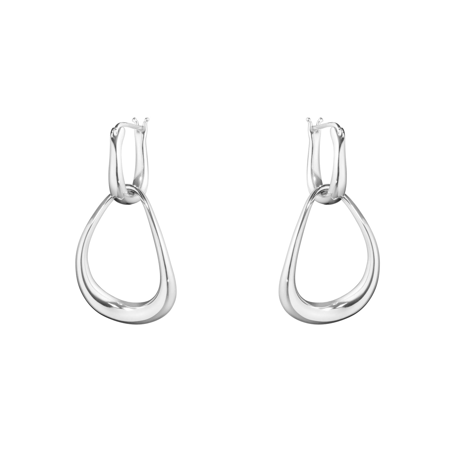 Georg Jensen Silver Offspring Drop Earrings