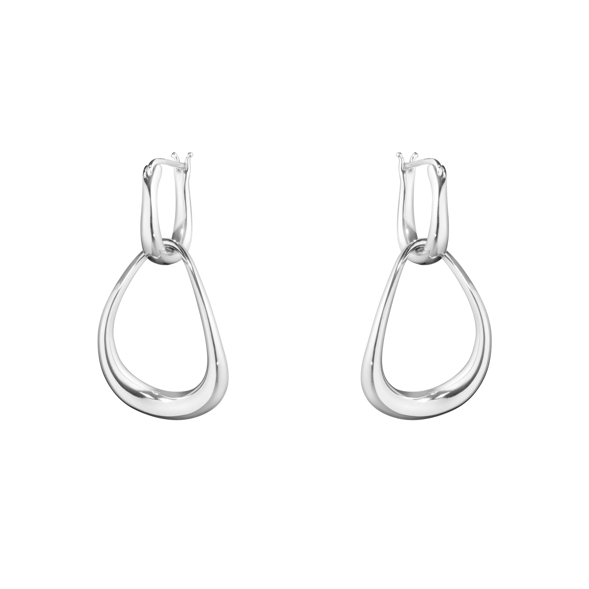 Georg Jensen Silver Offspring Drop Earrings