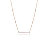 Diamond Bar Necklace in 18kt Rose Gold