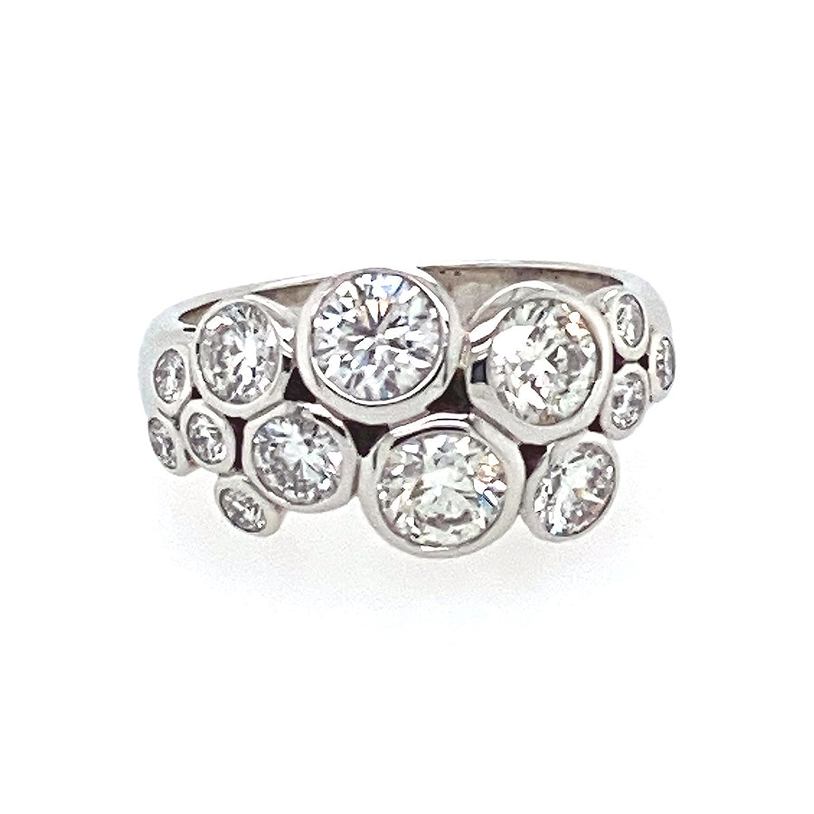 Scattered Diamond Dress Ring