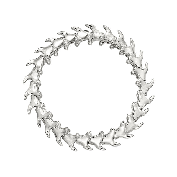 Serpent's Trace Silver Wide Bracelet