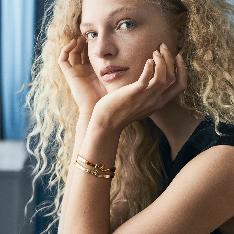Georg Jensen Jewellery showing Torun Bangles On A Model
