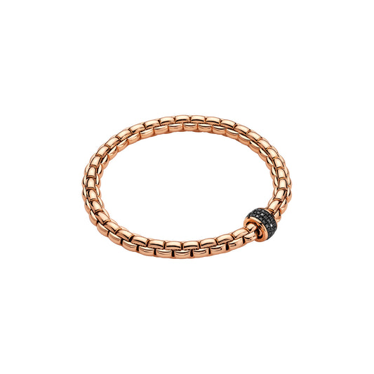 FOPE Flex'it Bracelet with Black Pavé Diamond Rondel