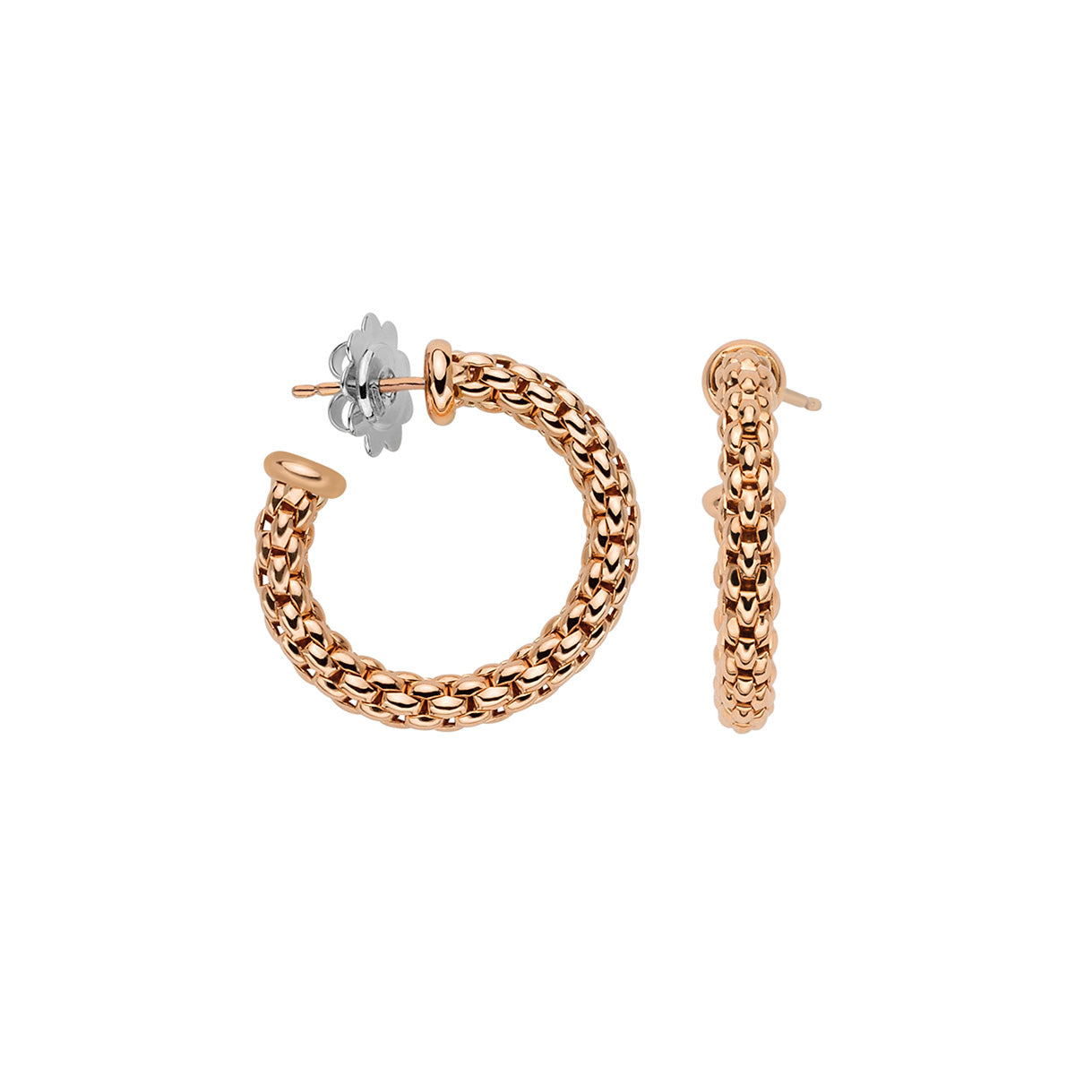 FOPE Essentials | 30mm Hoop Earrings rose gold on a white background 