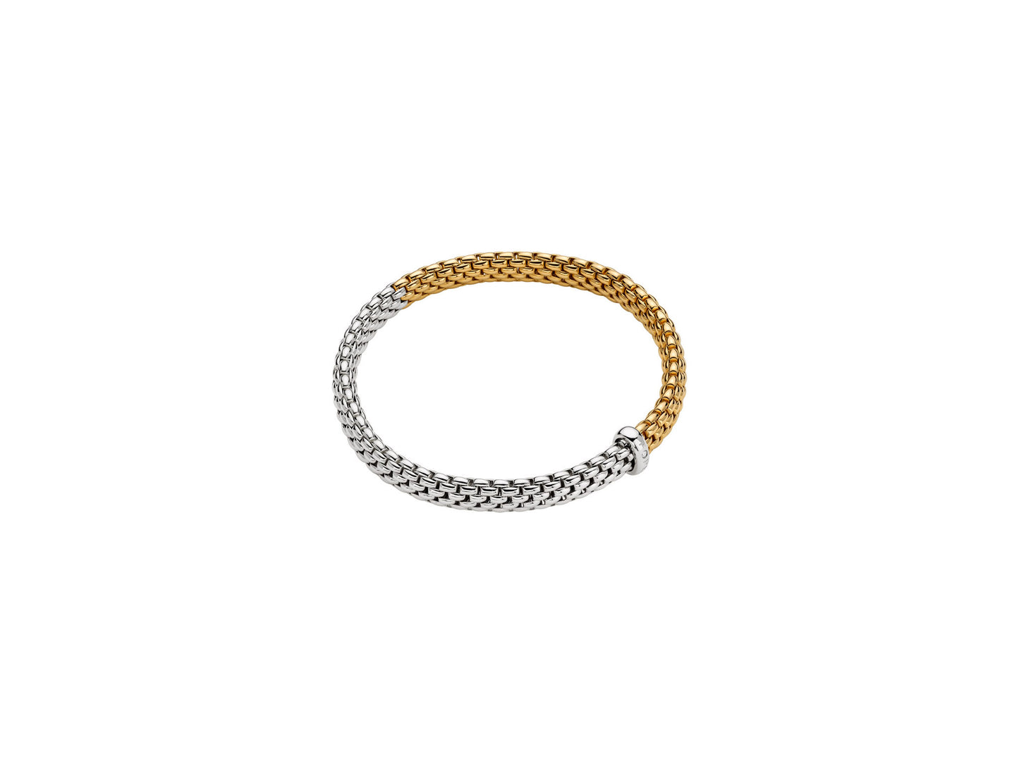 Fope Vendôme Bracelet- Mixed Gold with Single Diamond Rondel