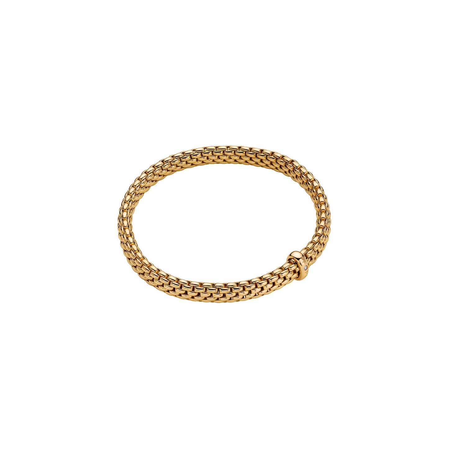 Fope Vendôme Bracelet- Single Diamond Logo Rondel