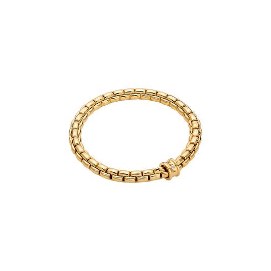 FOPE Eka Flex’it Bracelet with Gold Logo Rondel and Diamond