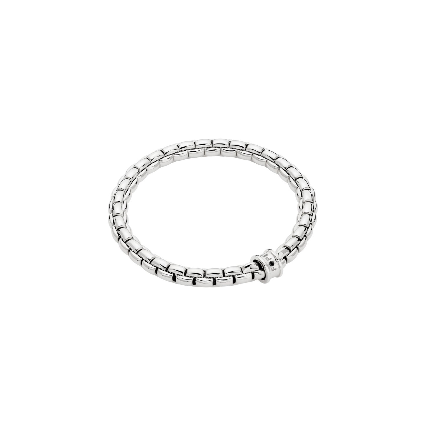 FOPE Eka Flex’it Bracelet with Gold Logo Rondel and Black Diamond