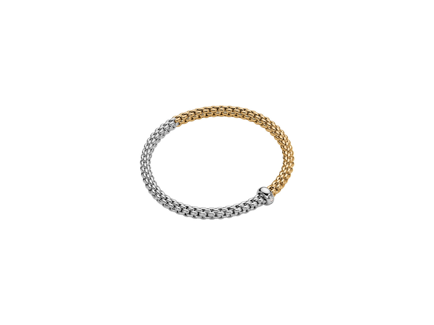 Fope Solo Single Diamond Bi-Metal Bracelet