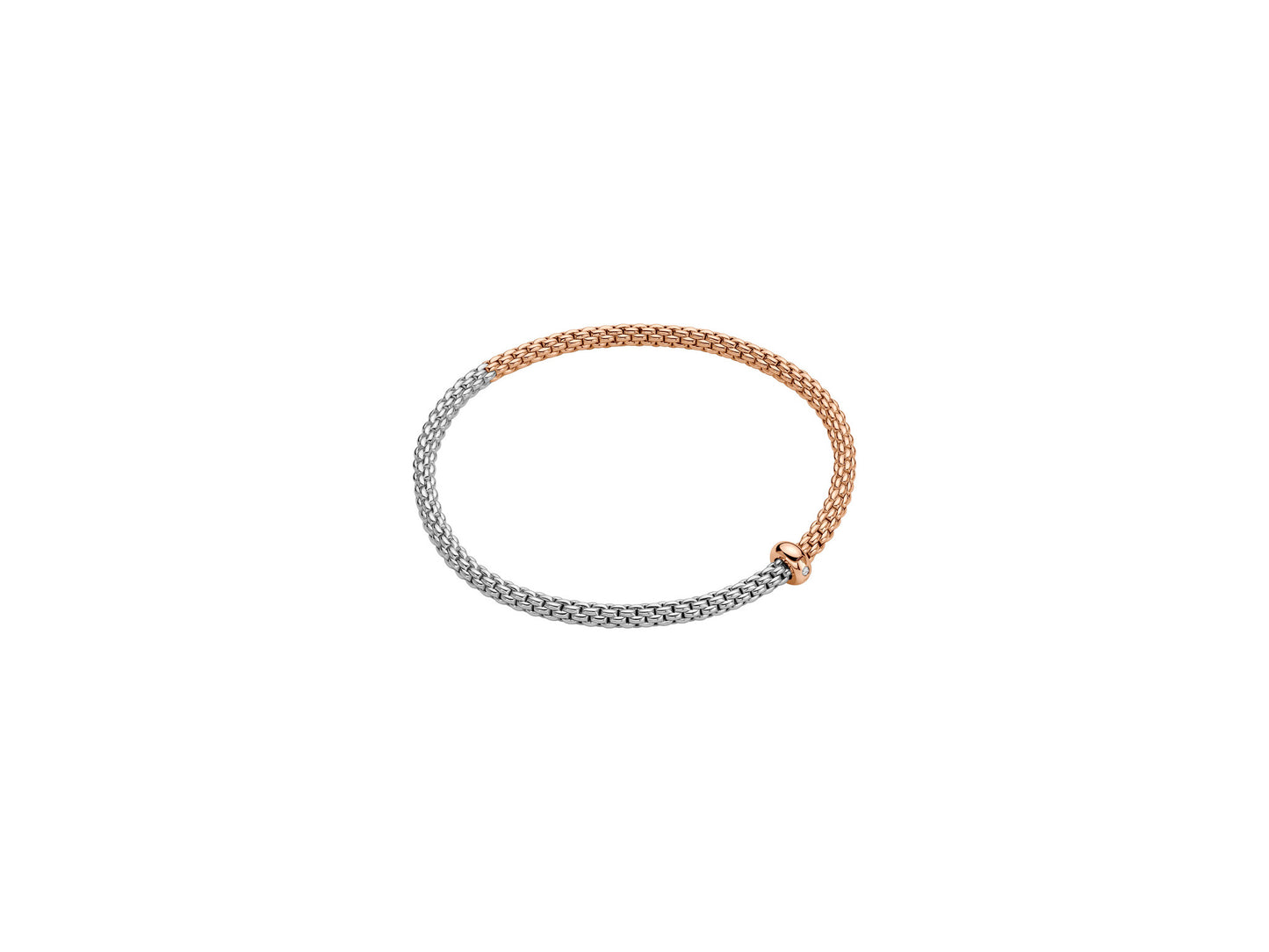 FOPE Prima Link Bracelet with Single Diamond Rondel