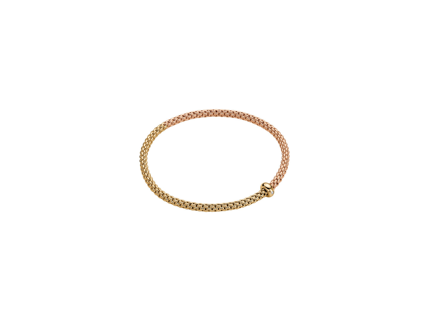 FOPE Prima Link Bracelet with Single Diamond Rondel