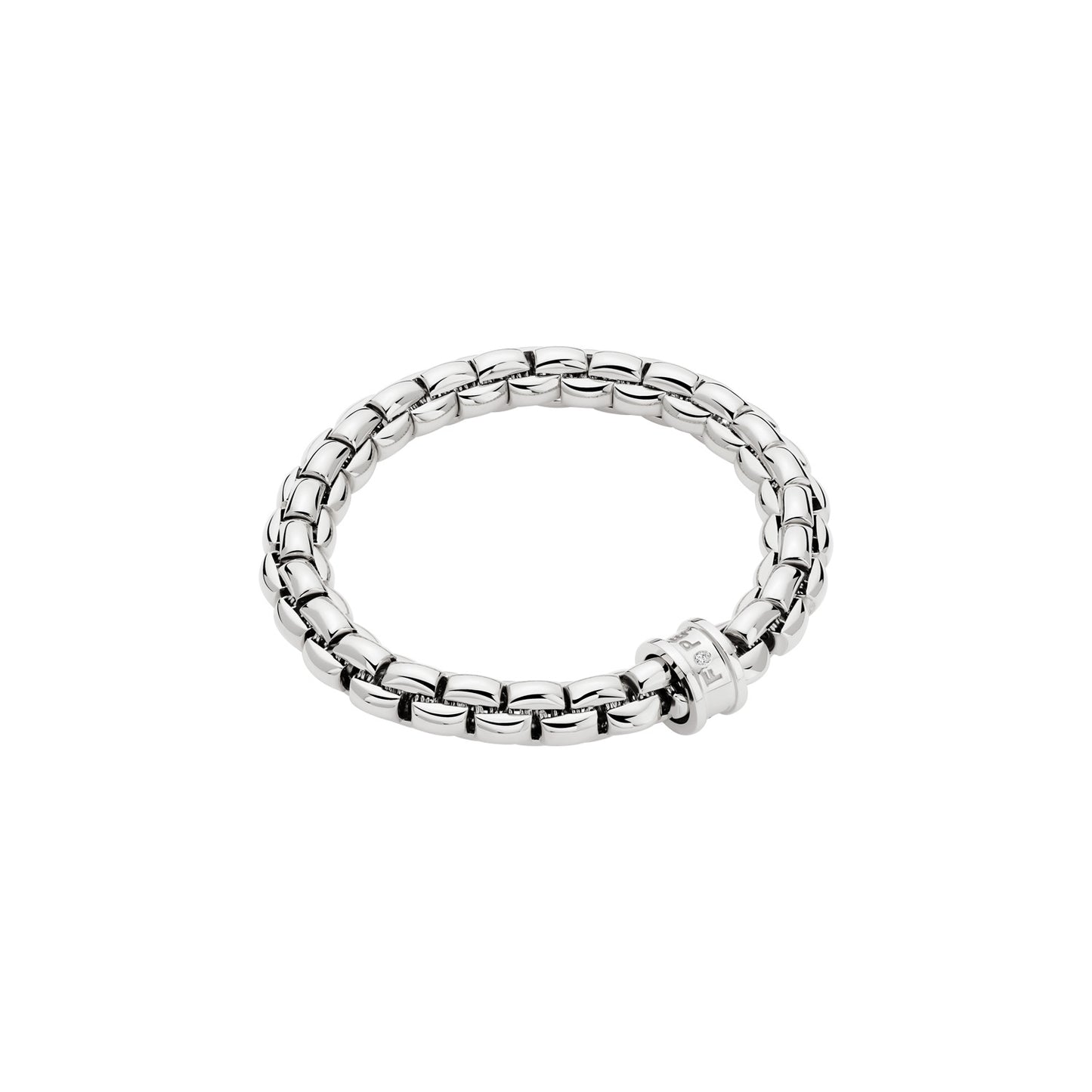 FOPE Eka Flex’it Bracelet with Gold Logo Rondel and Diamond