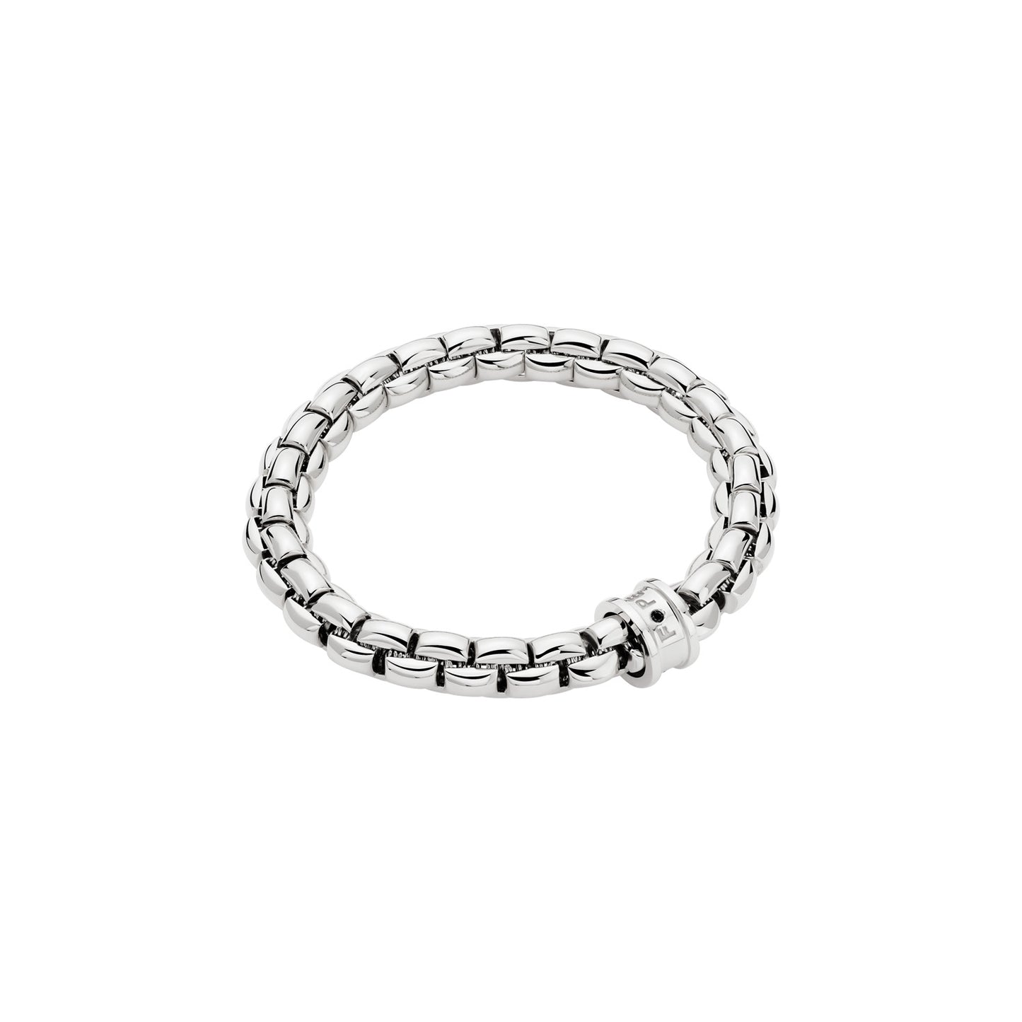 FOPE Eka Flex’it Bracelet with Gold Logo Rondel and Black Diamond