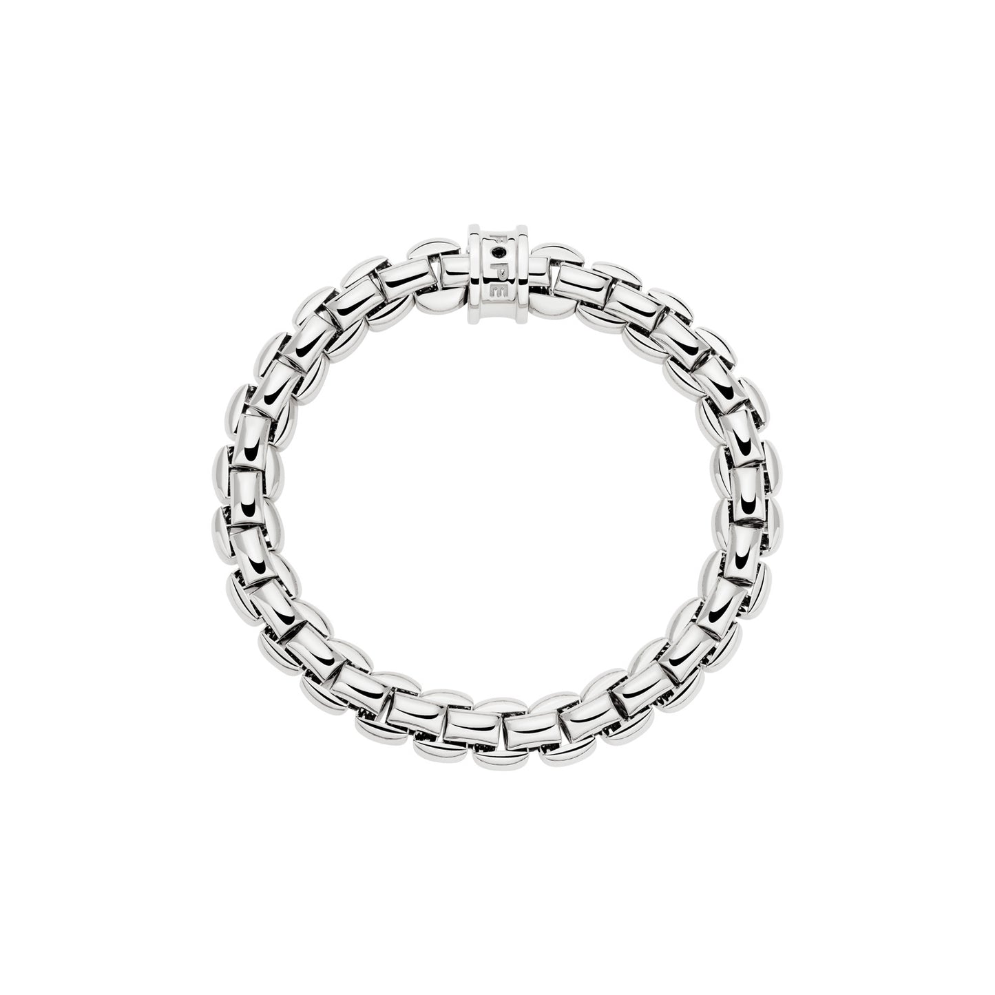 FOPE Eka Flex’it Bracelet with Gold Logo Rondel and Black Diamond