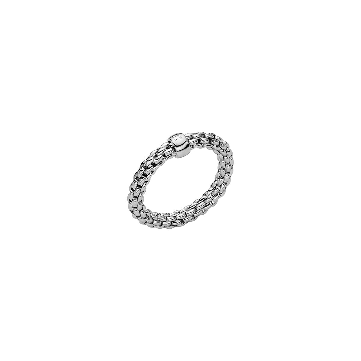FOPE Essentials Prima Mesh Flex'it Gold Ring in white gold 
