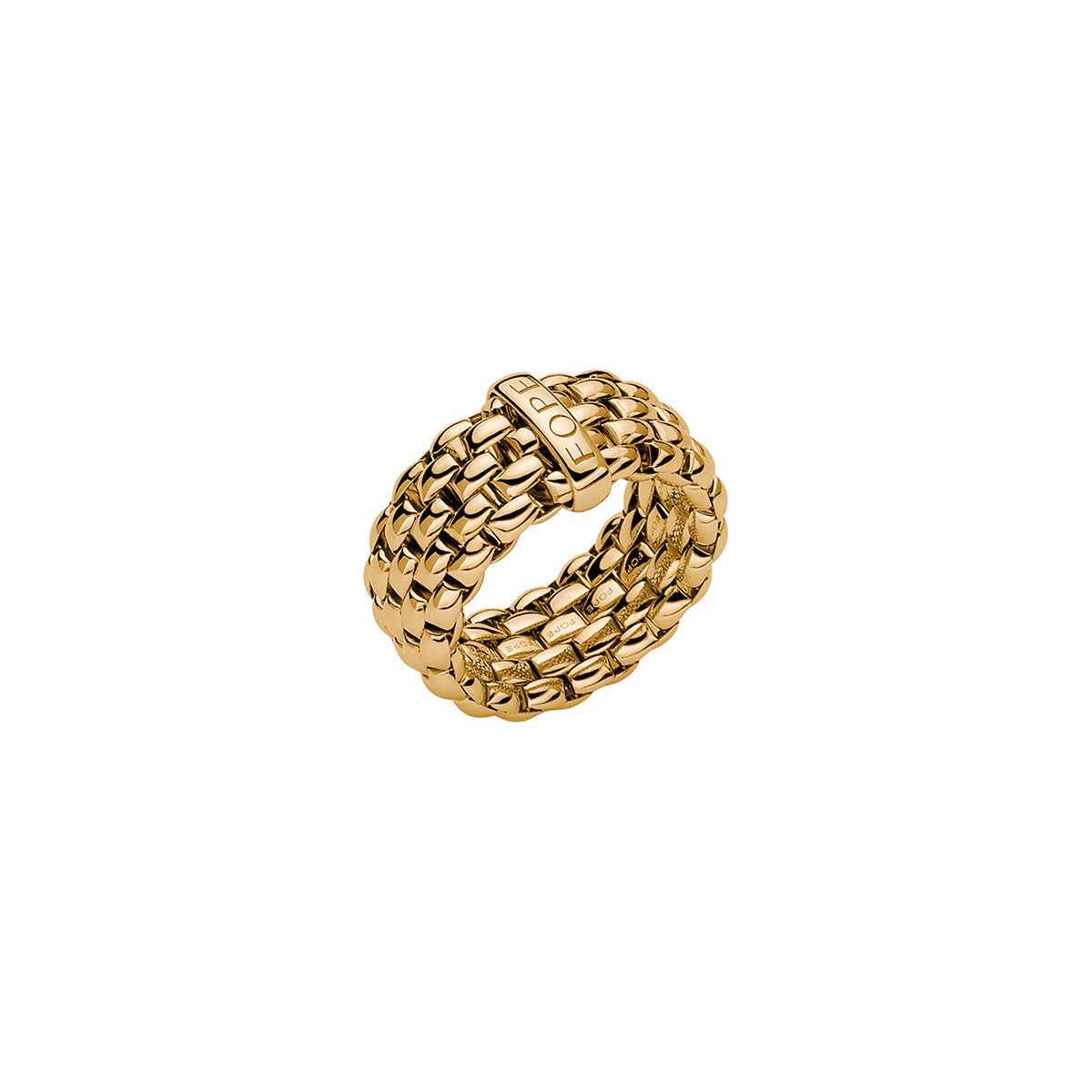 FOPE Essentials Wide Prima Mesh Flex'it Gold Ring yellow gold 