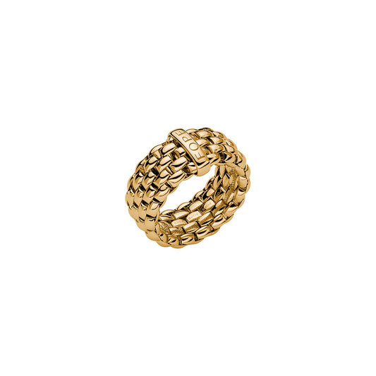 FOPE Essentials Wide Prima Mesh Flex'it Gold Ring yellow gold 