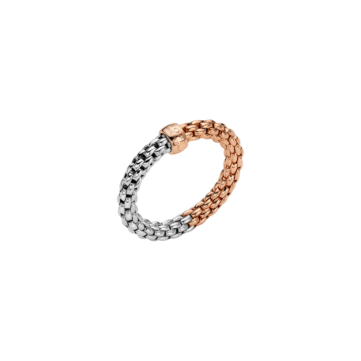 FOPE Essentials | Prima Mesh Mix Gold Ring