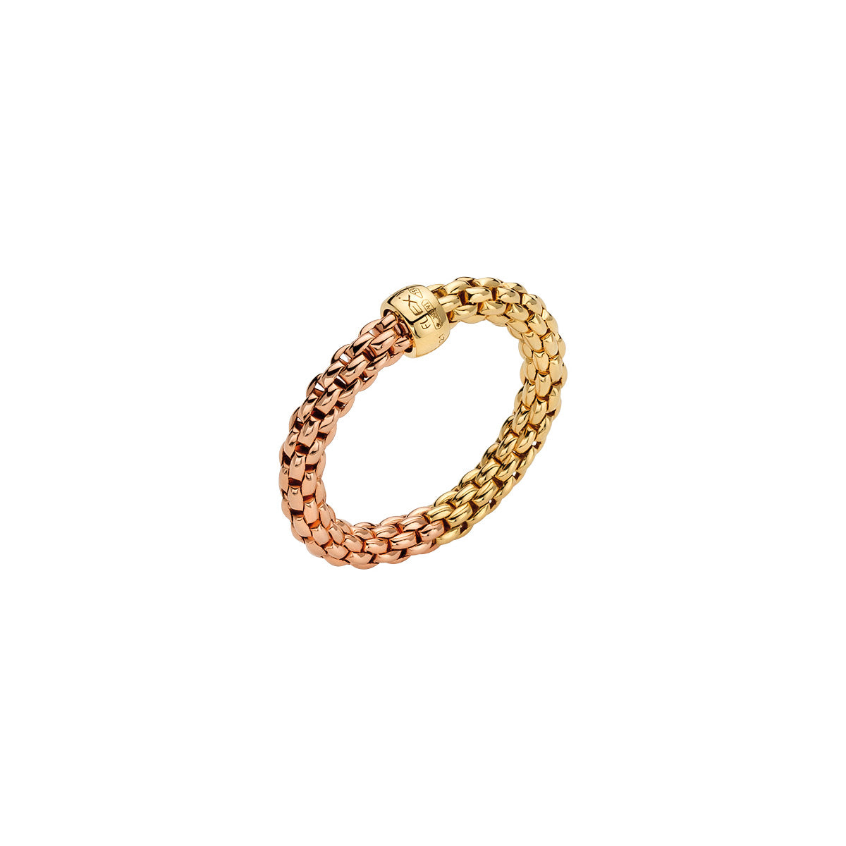 FOPE Essentials | Prima Mesh Mix Gold Ring