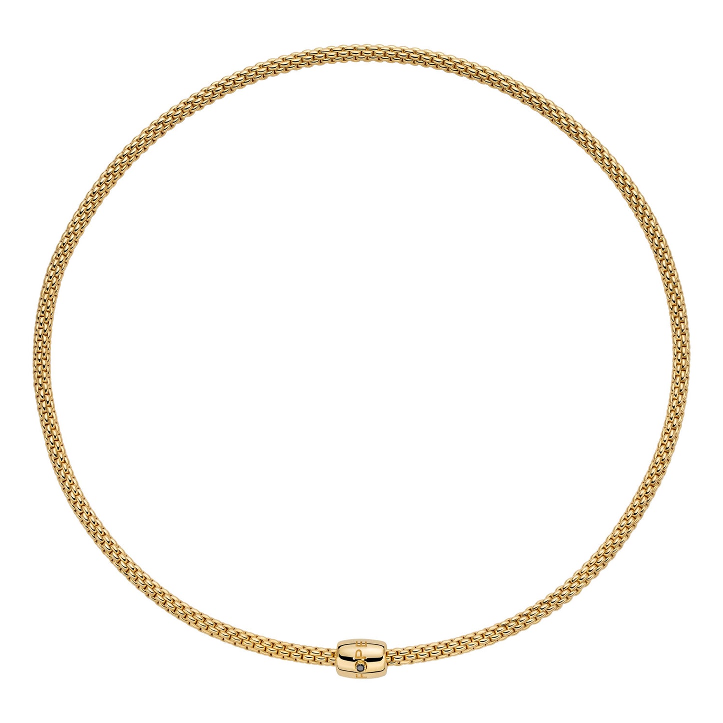 FOPE Prima Choker Necklace / Double-Wrap Bracelet with Black Diamond Clasp