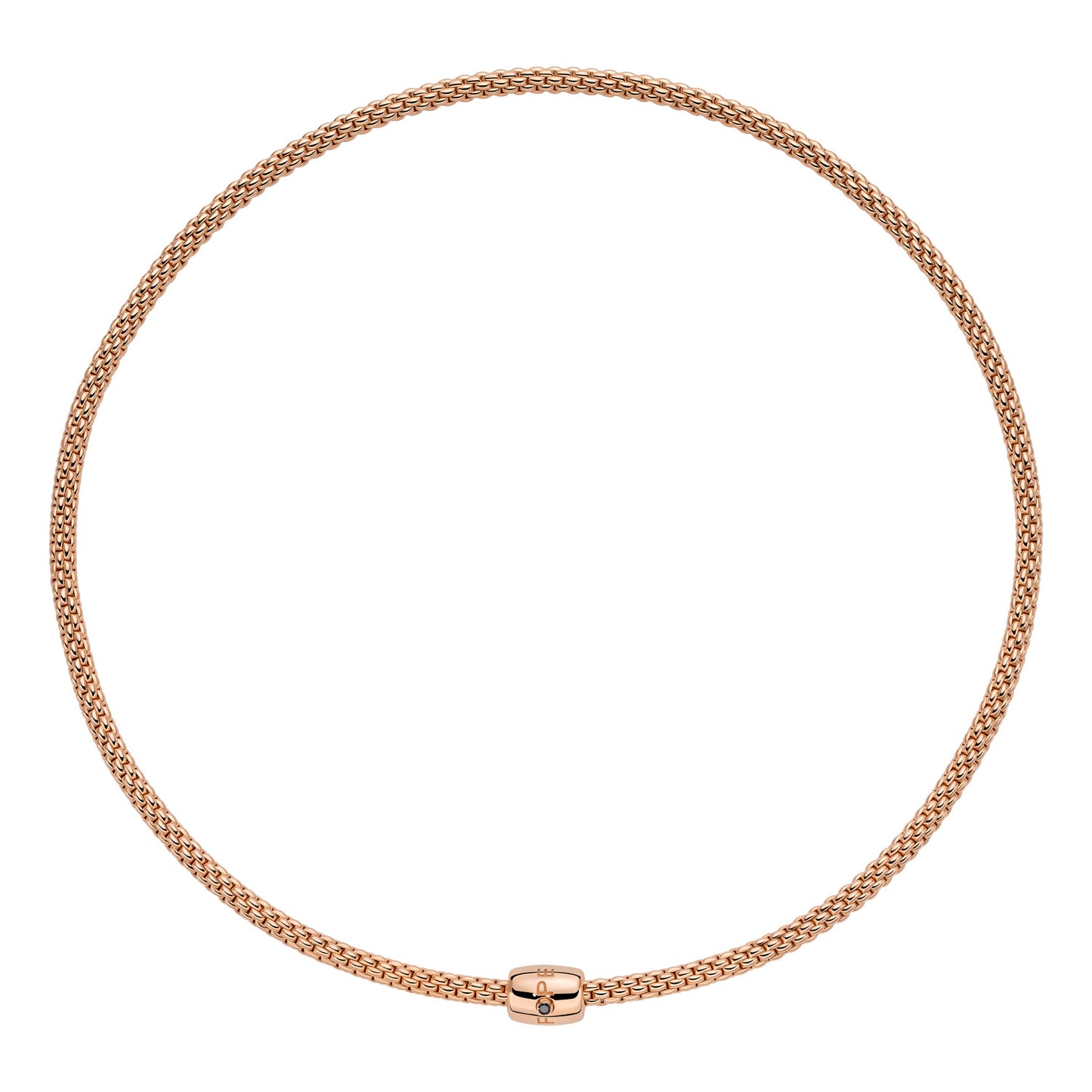 FOPE Prima Choker Necklace / Double-Wrap Bracelet with Black Diamond Clasp