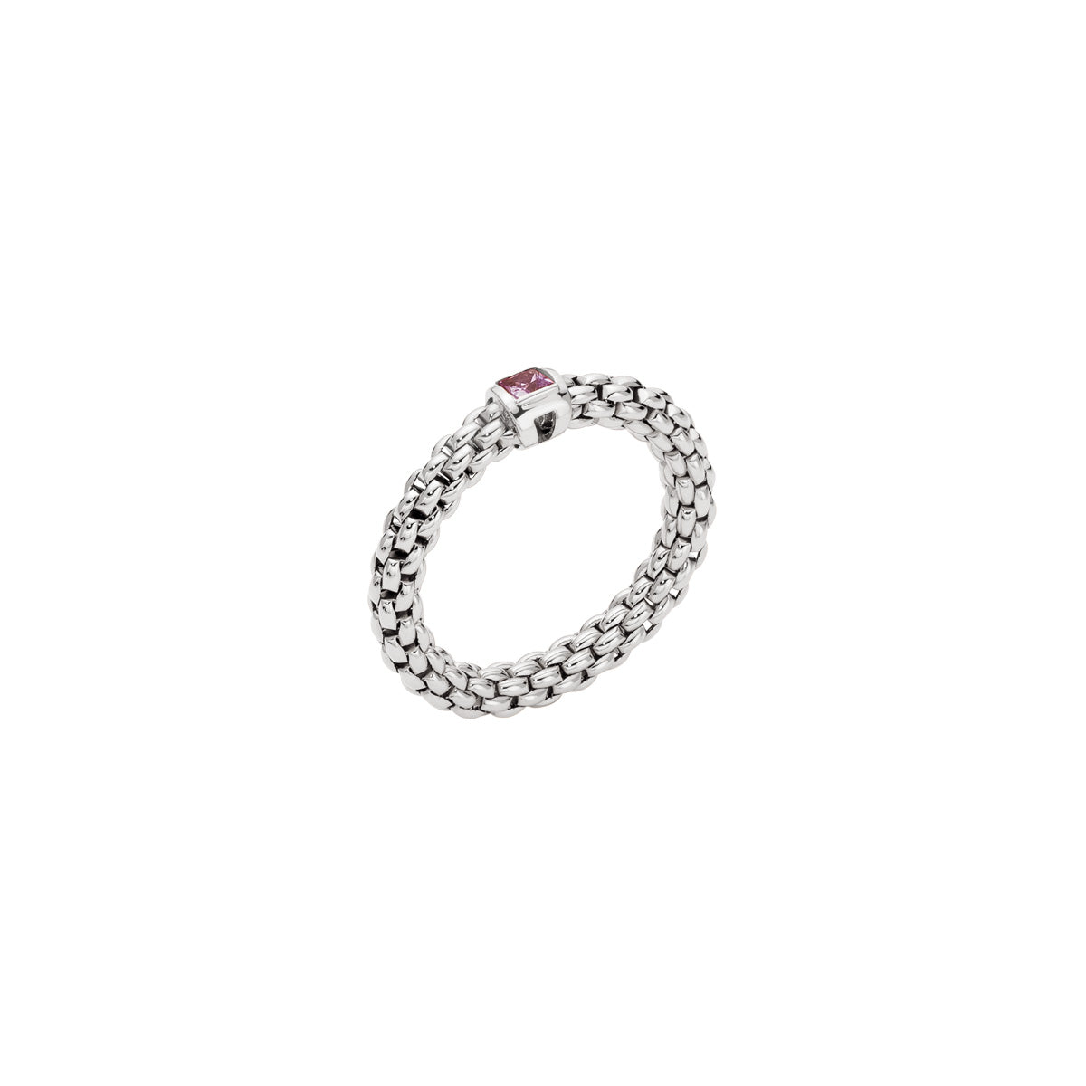 FOPE Souls Collection Stretchy Ring with Pink Sapphire