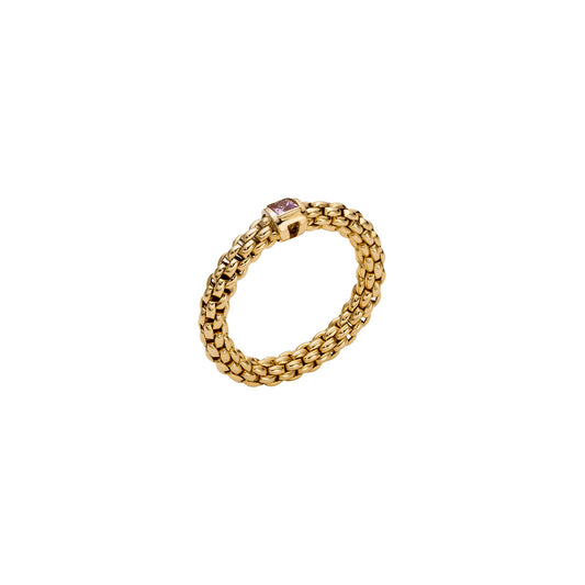 FOPE Souls Collection Stretchy Ring with Pink Sapphire