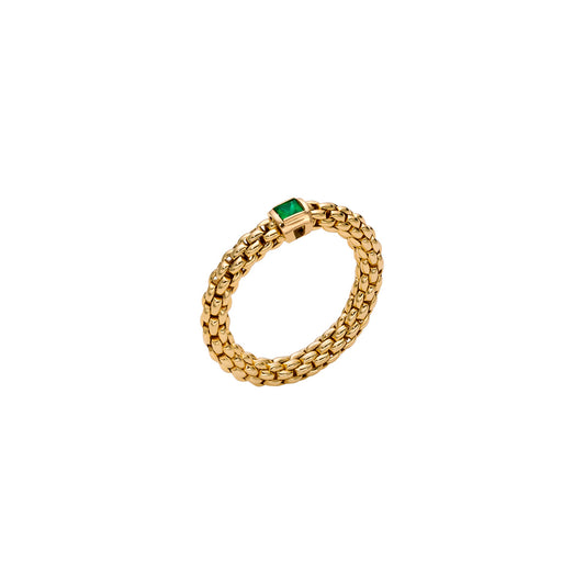 FOPE Souls Collection Stretchy Ring with Emerald
