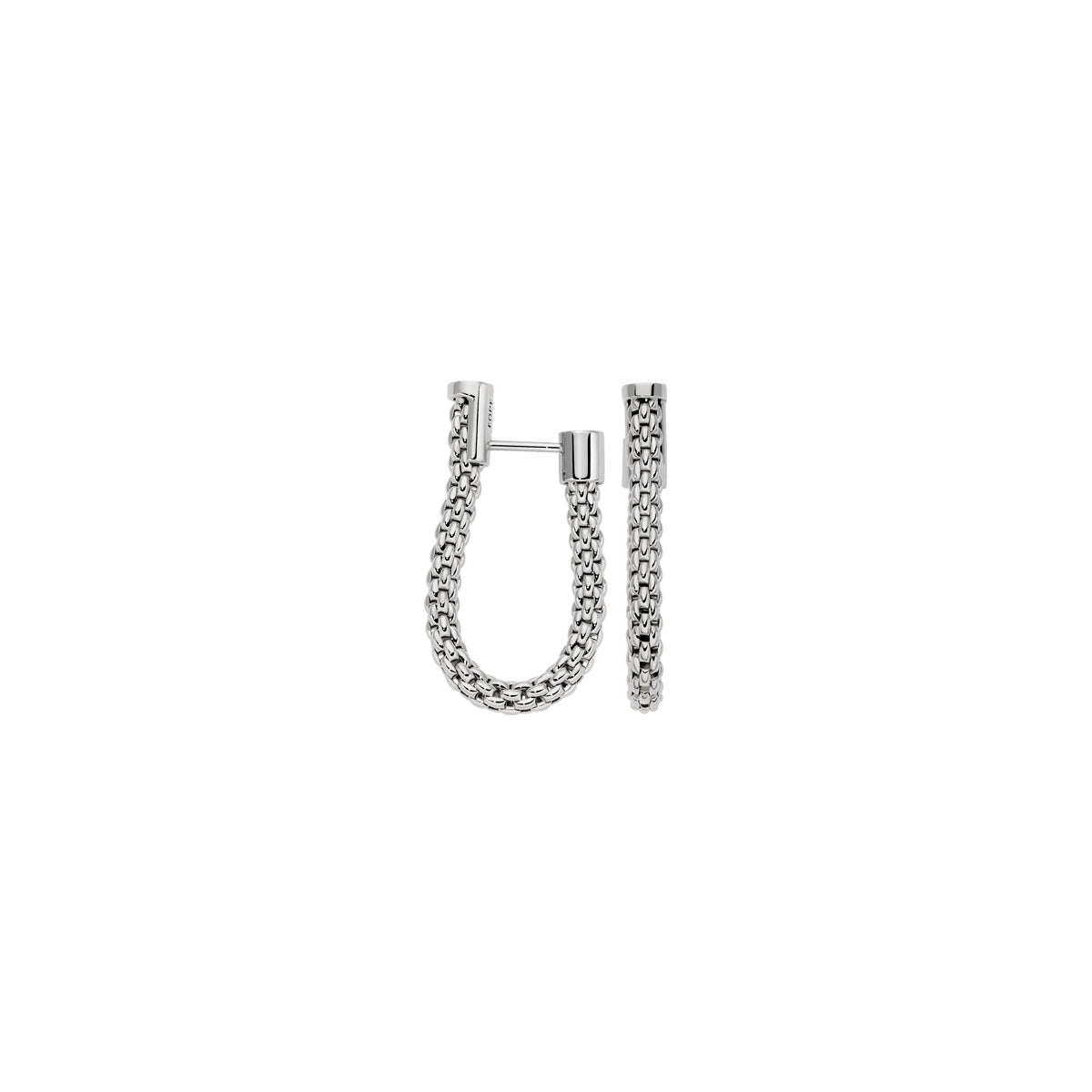 FOPE Essentials Small Prima Mesh Gold Hoops white gold