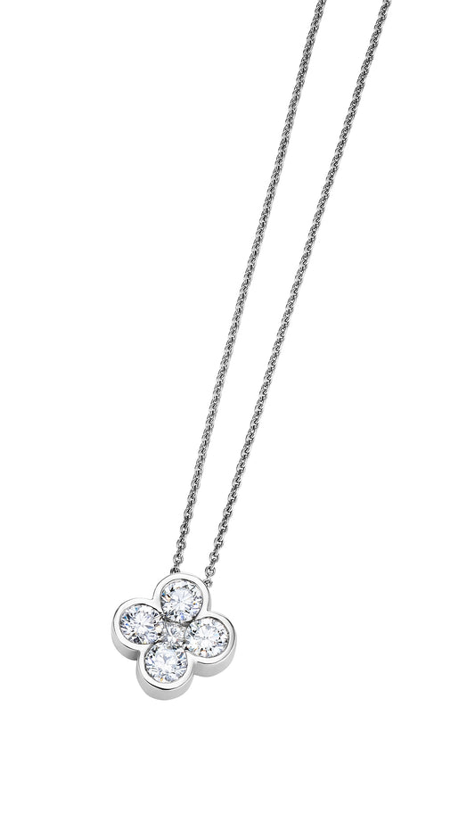 Diamond Flower Pendant