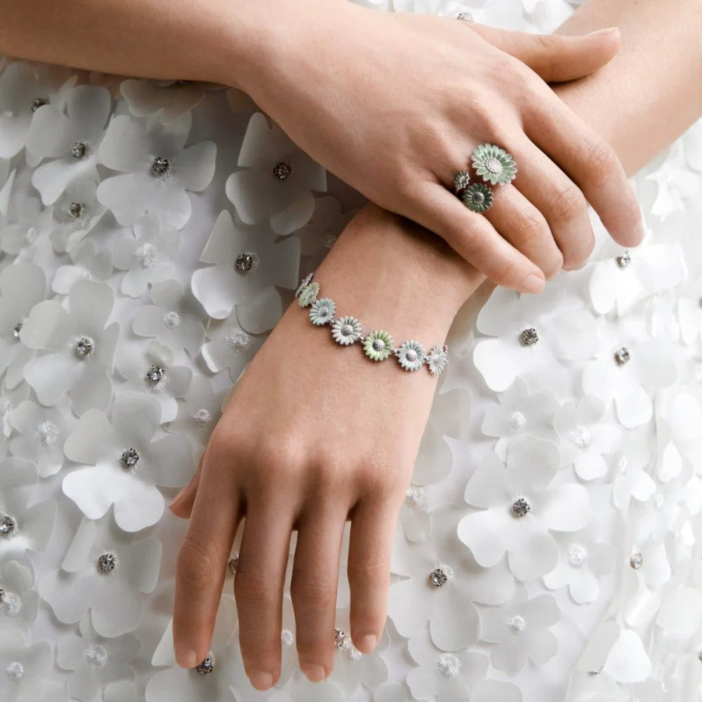Georg Jensen Daisy x Stine Goya Green Silver Ring